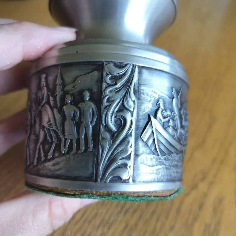 Vintage Astri Holthe Norwegian Pewter Candle Holder - 